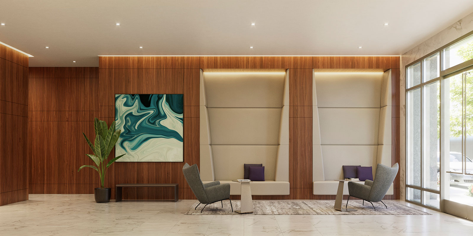 One Eleven High Rise Condos Resident Lobby San Fransisco