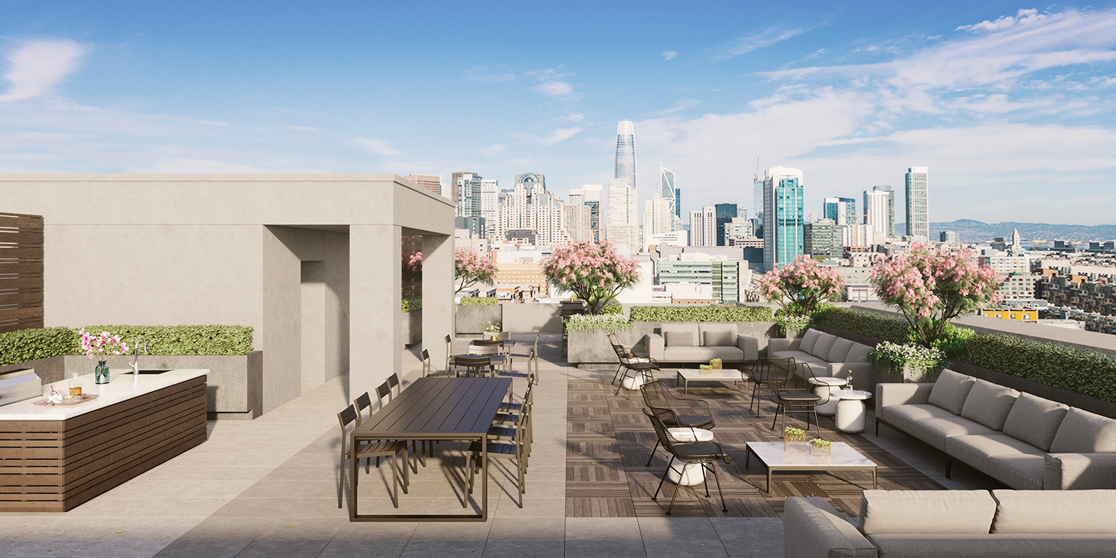 One Eleven Rooftop Terrace High Rise Apartments Tower View SOMA